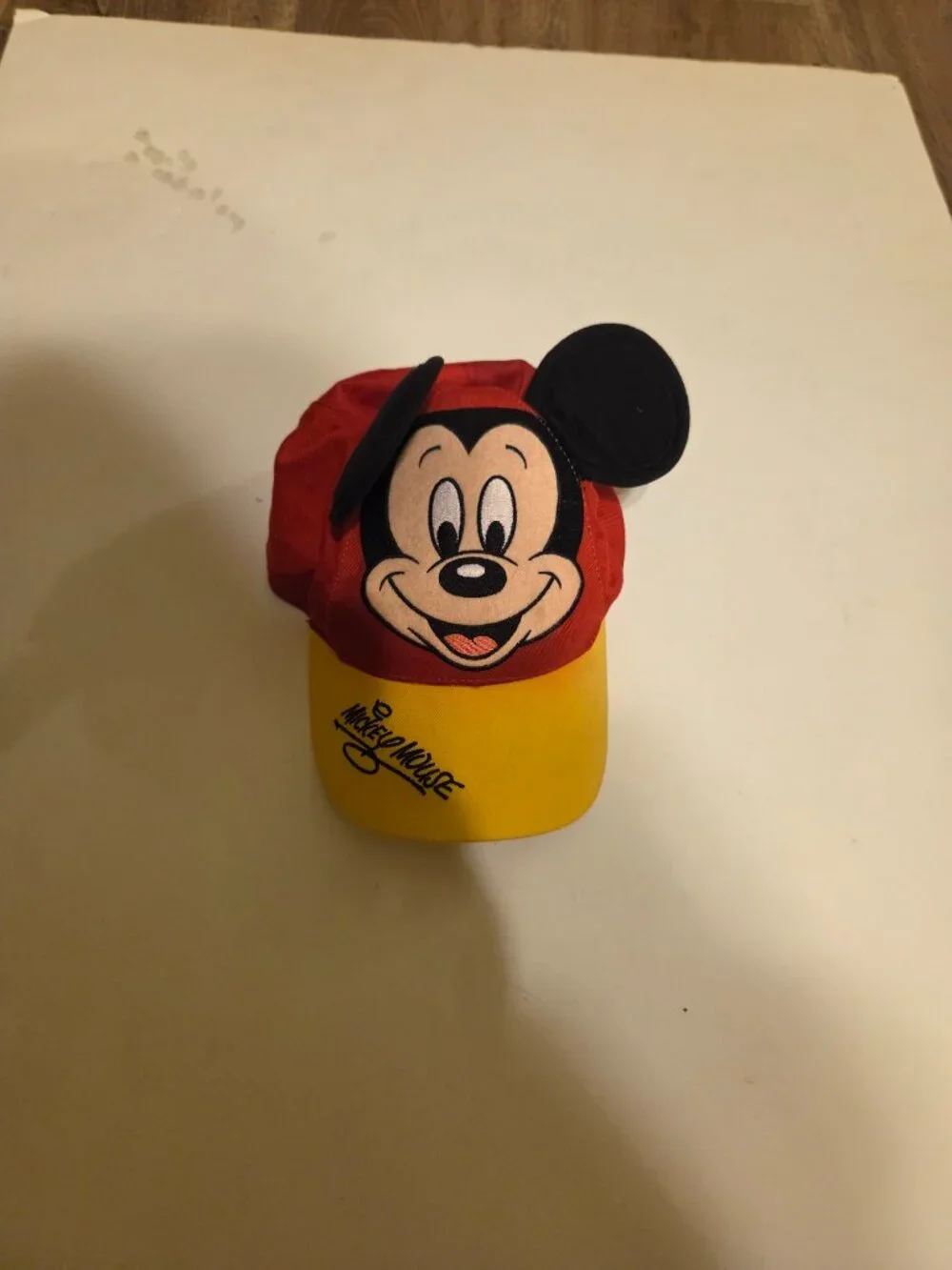 Disney Parks Youth Mickey Mouse Baseball Cap with Mickey Signature